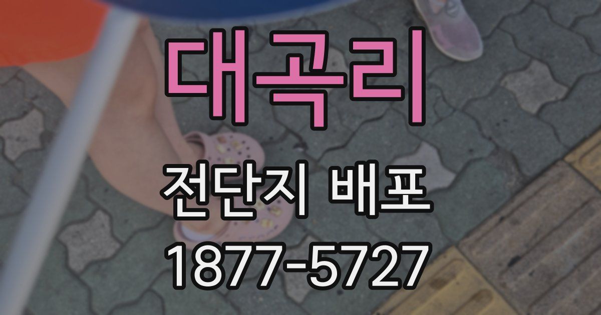 대곡리 전단지 배포