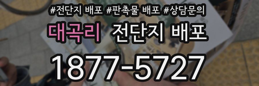 대곡리 전단지 배포