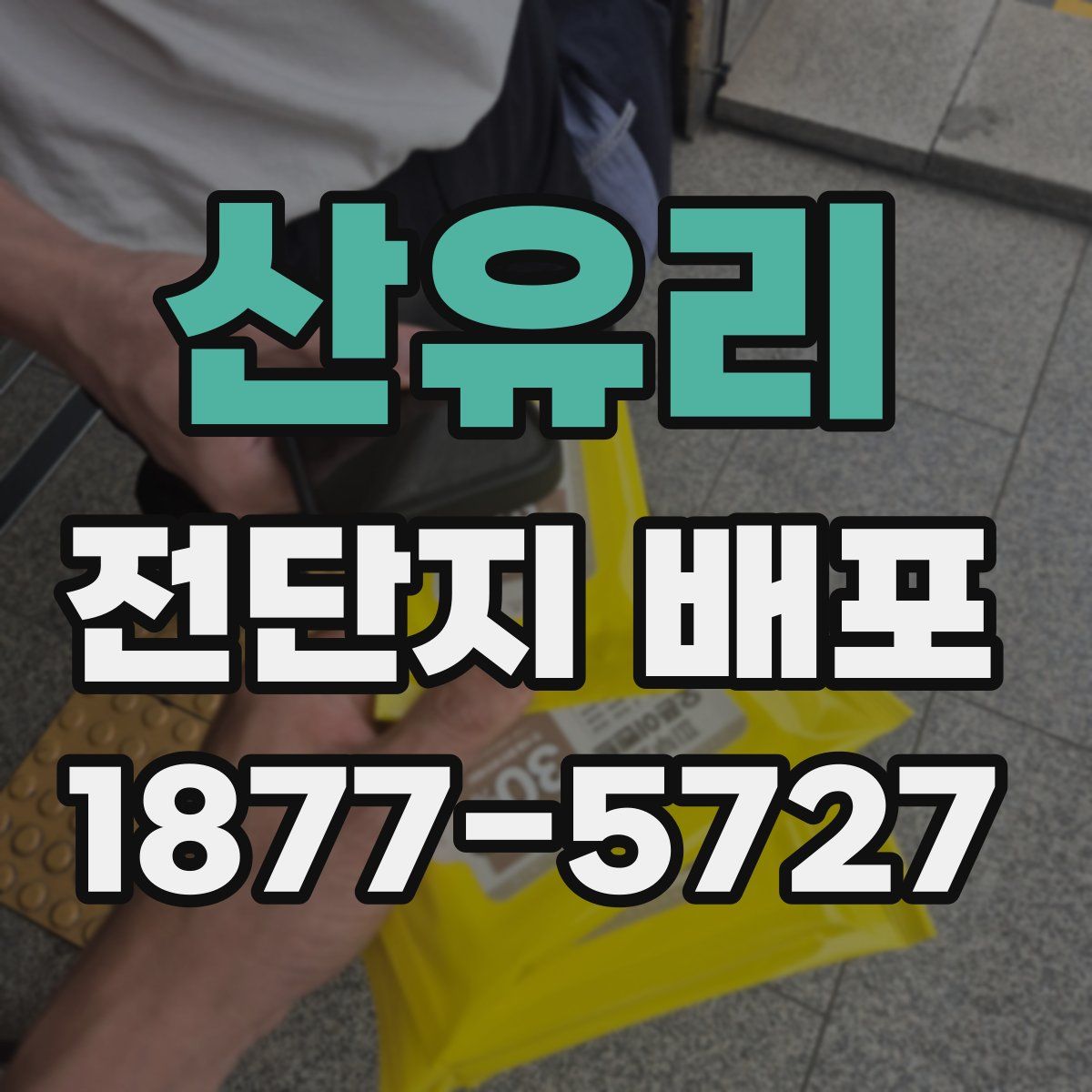 산유리 전단지 배포