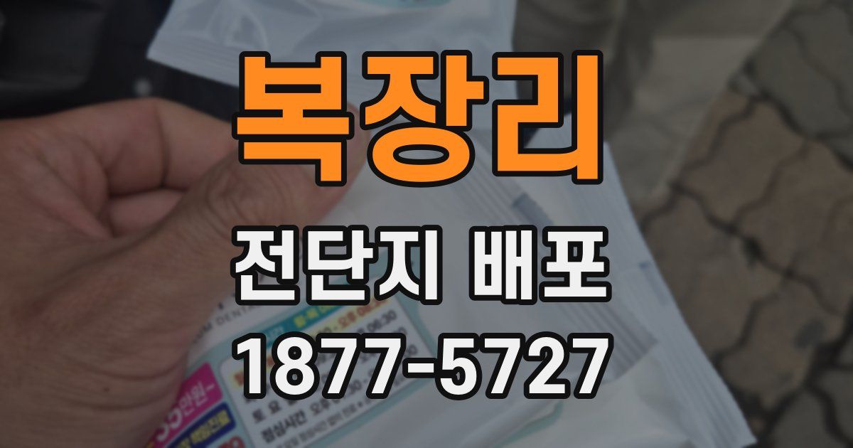 복장리 전단지 배포