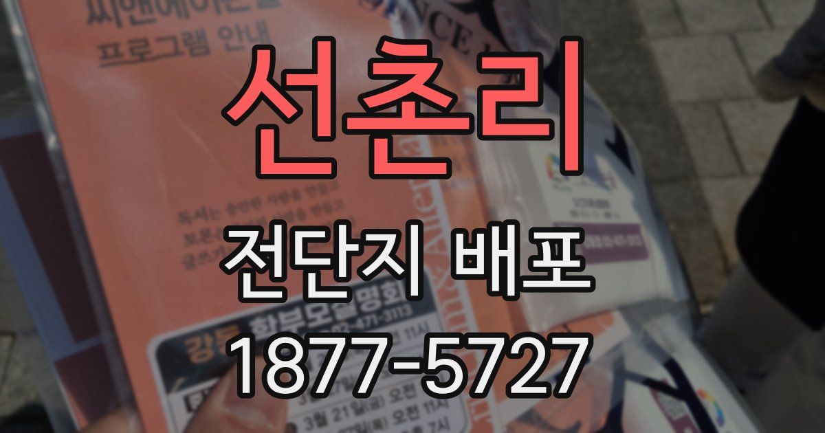 선촌리 전단지 배포