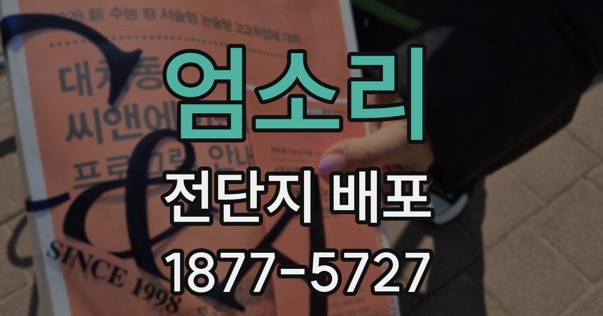 엄소리 전단지 배포