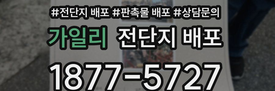 가일리 전단지 배포