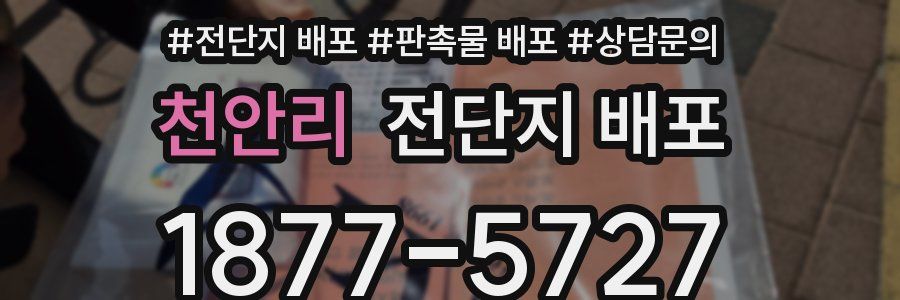 천안리 전단지 배포