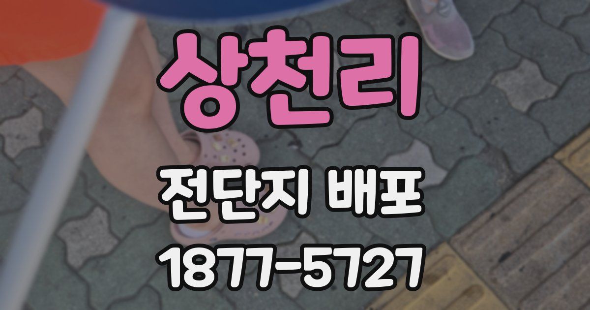 상천리 전단지 배포