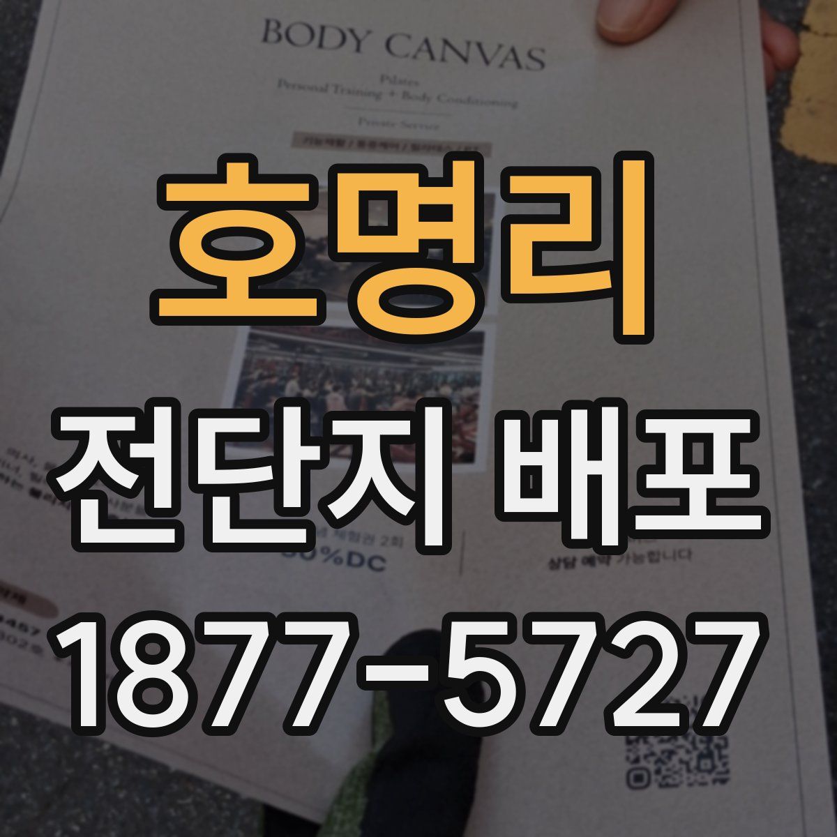 호명리 전단지 배포