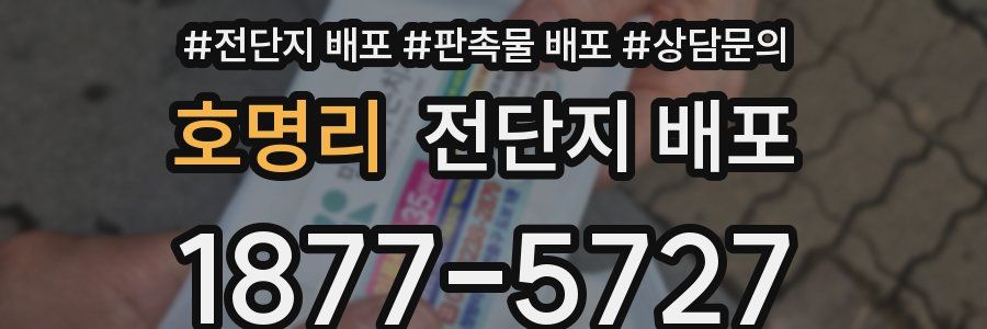 호명리 전단지 배포
