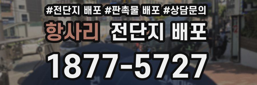 항사리 전단지 배포