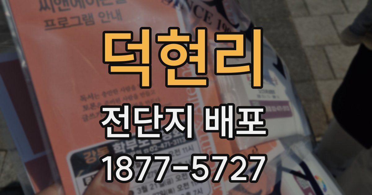 덕현리 전단지 배포
