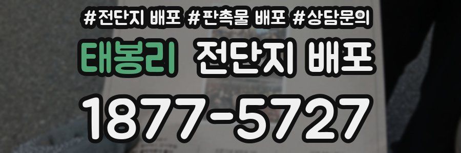 태봉리 전단지 배포