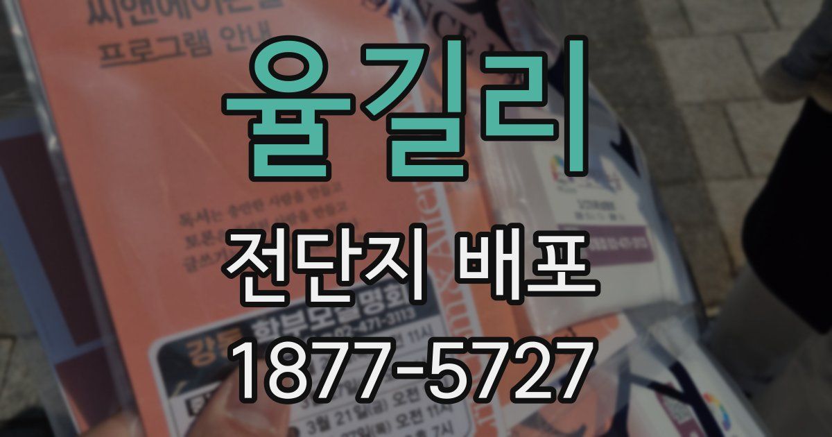 율길리 전단지 배포