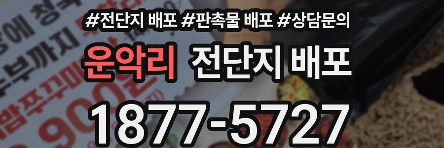 운악리 전단지 배포