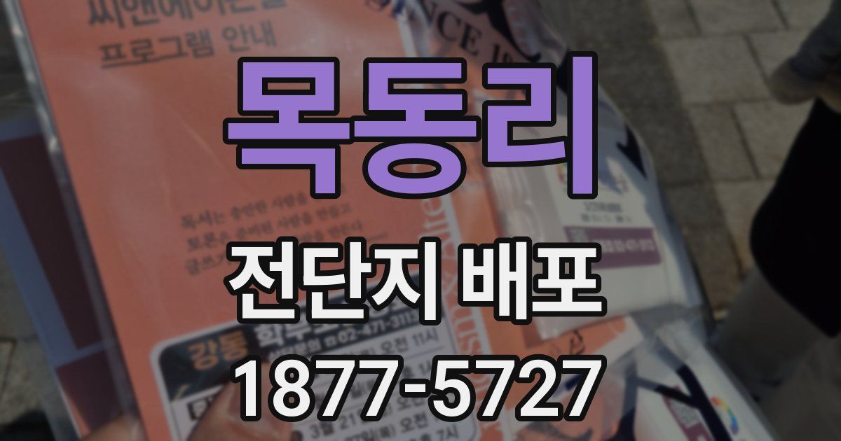 목동리 전단지 배포