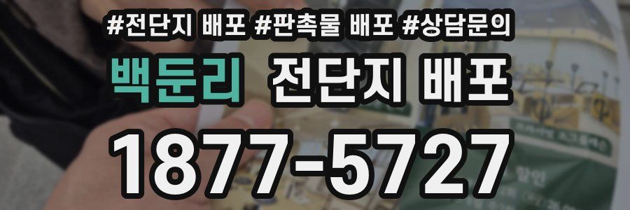 백둔리 전단지 배포