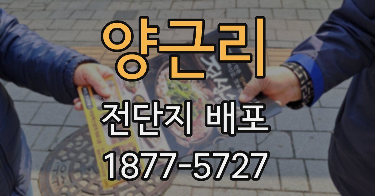 양근리 전단지 배포