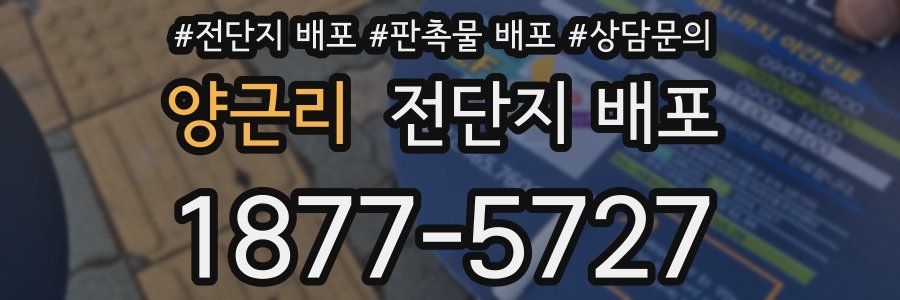 양근리 전단지 배포