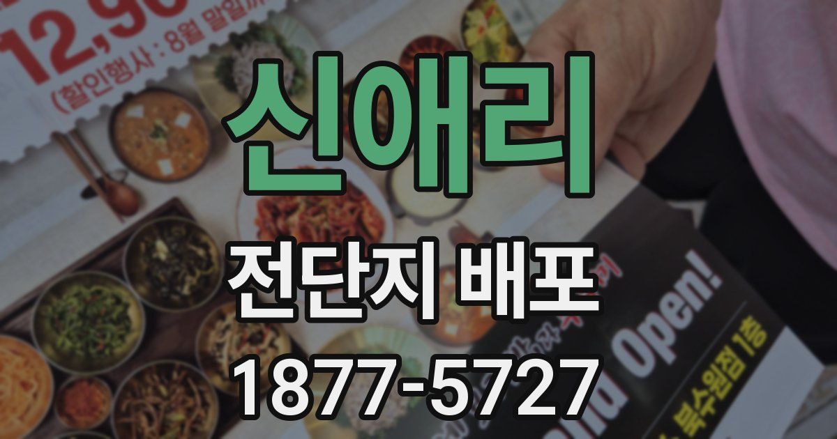 신애리 전단지 배포