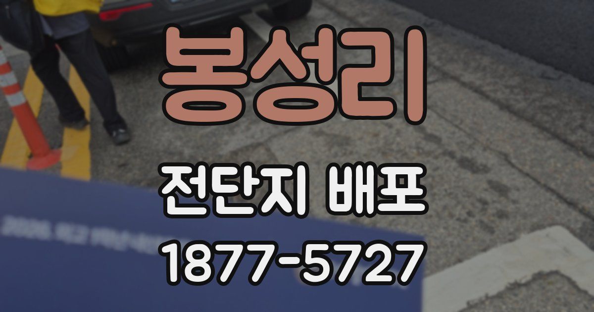 봉성리 전단지 배포