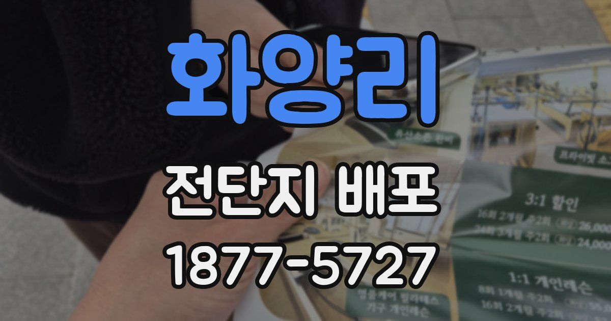 화양리 전단지 배포