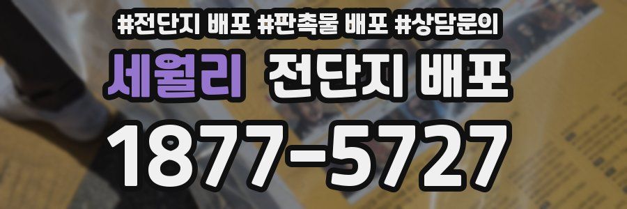 세월리 전단지 배포