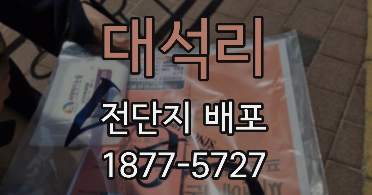대석리 전단지 배포