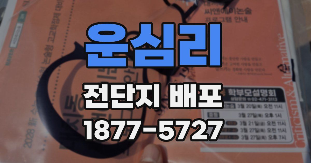 운심리 전단지 배포