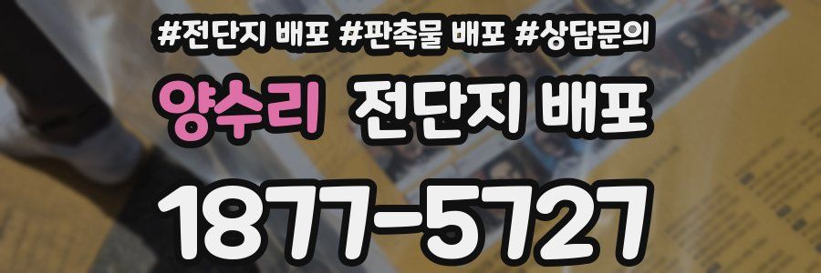 양수리 전단지 배포