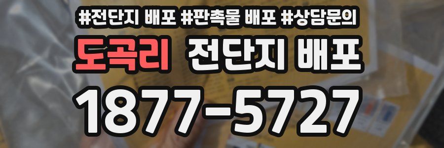 도곡리 전단지 배포