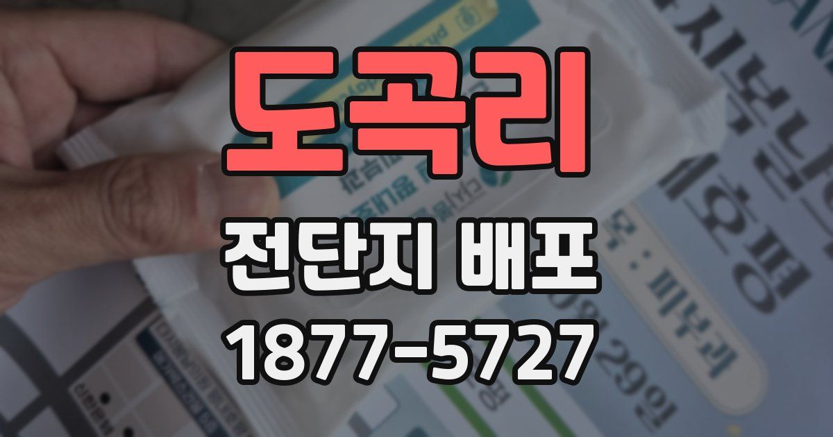 도곡리 전단지 배포