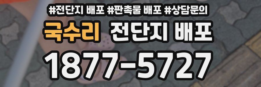 국수리 전단지 배포