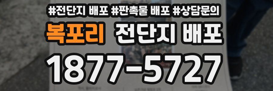 복포리 전단지 배포