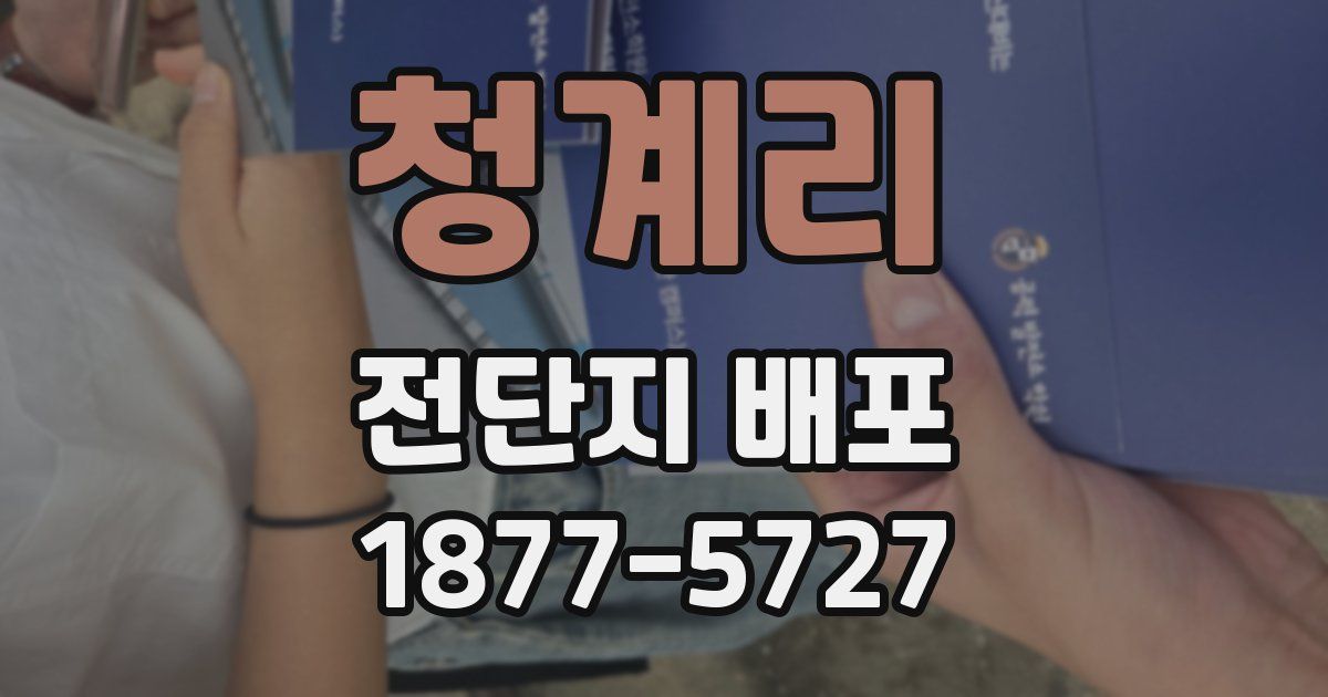 청계리 전단지 배포