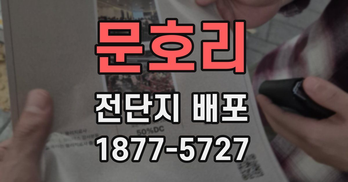 문호리 전단지 배포
