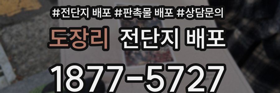 도장리 전단지 배포