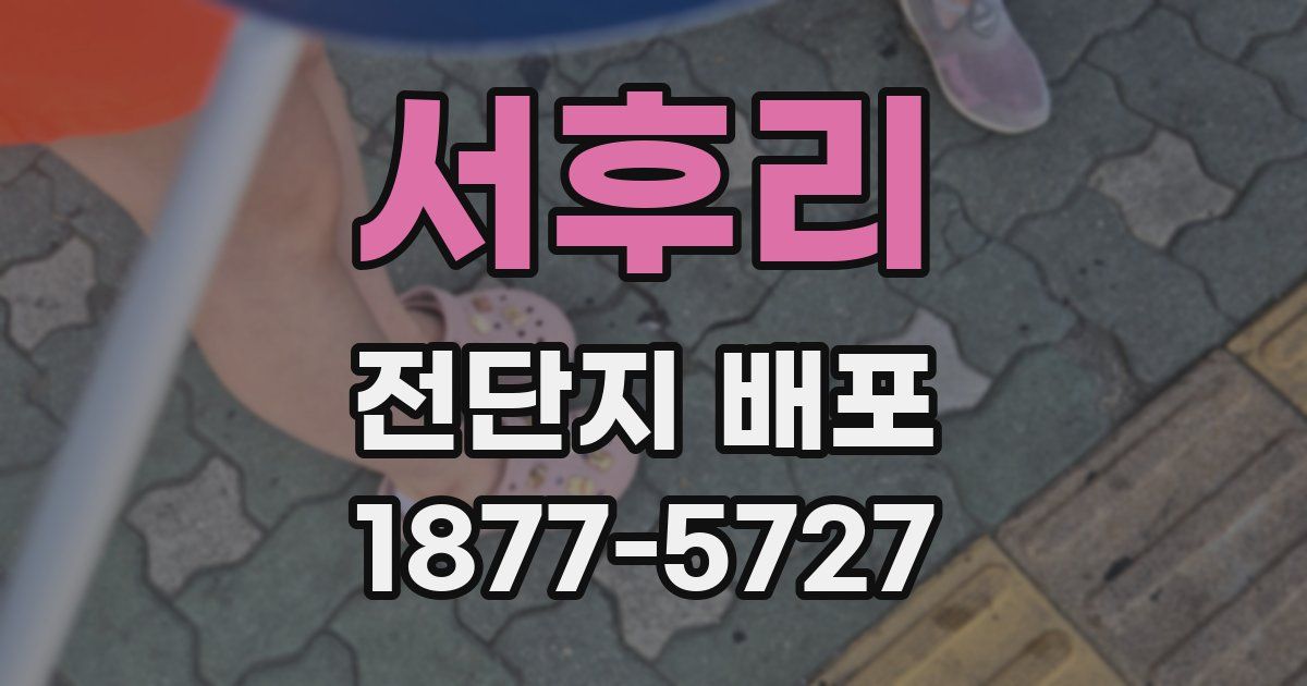 서후리 전단지 배포