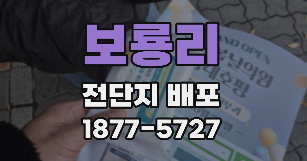 보룡리 전단지 배포