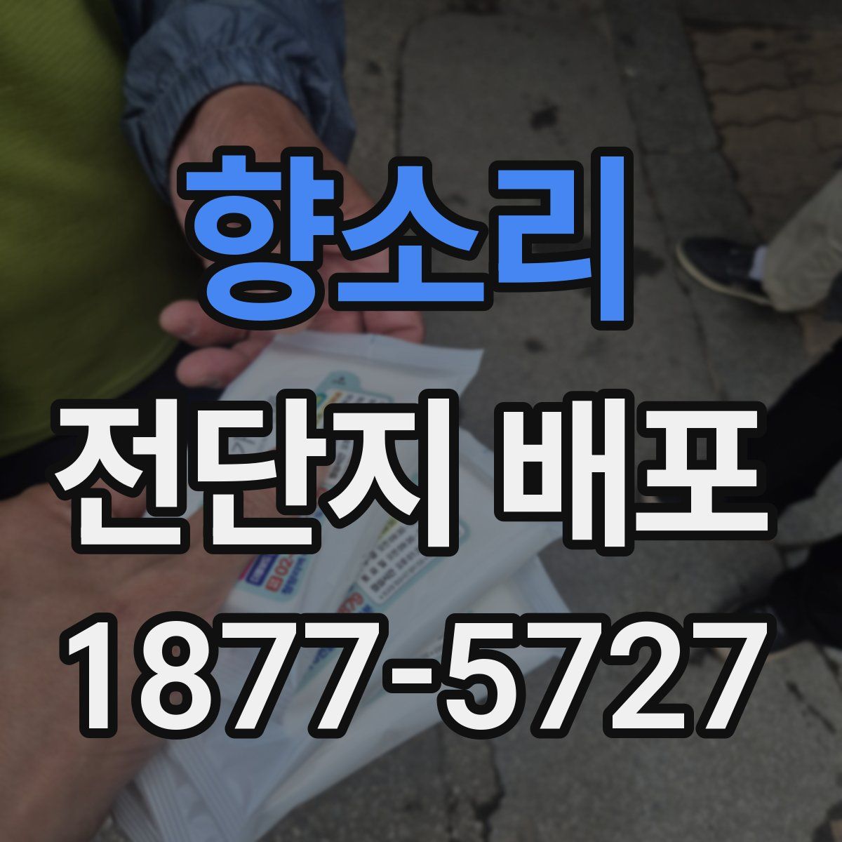 향소리 전단지 배포