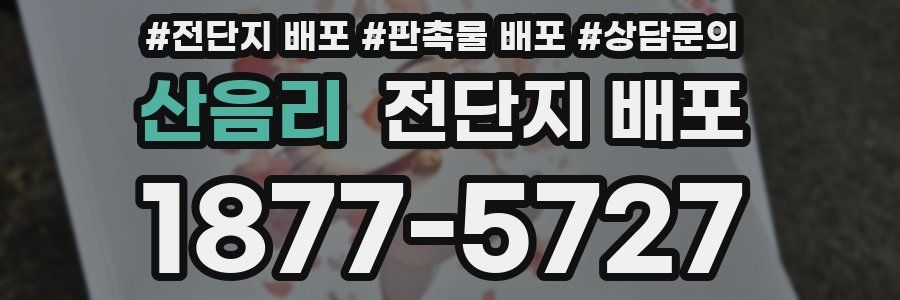 산음리 전단지 배포