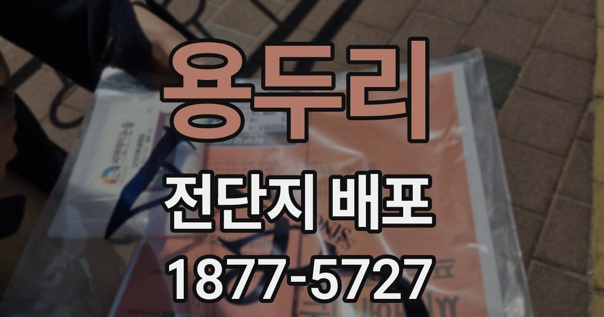 용두리 전단지 배포