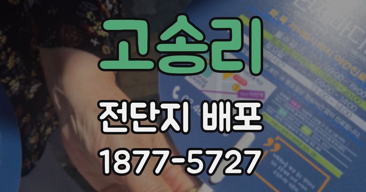 고송리 전단지 배포