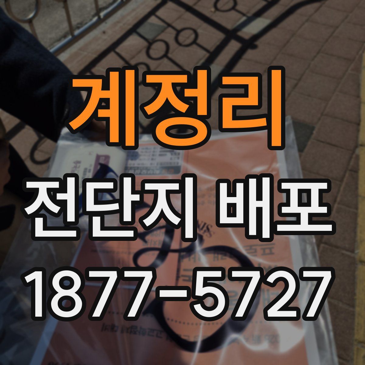 계정리 전단지 배포