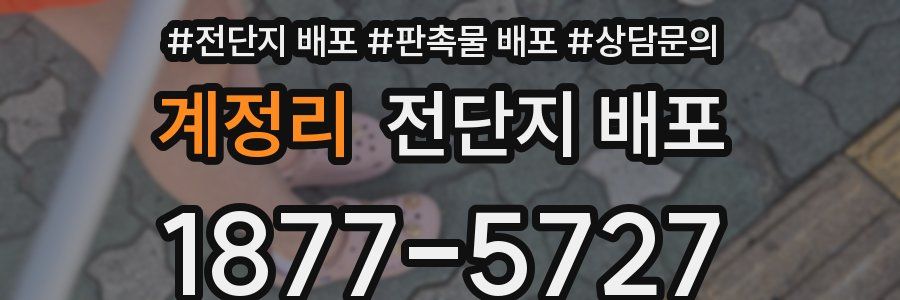 계정리 전단지 배포
