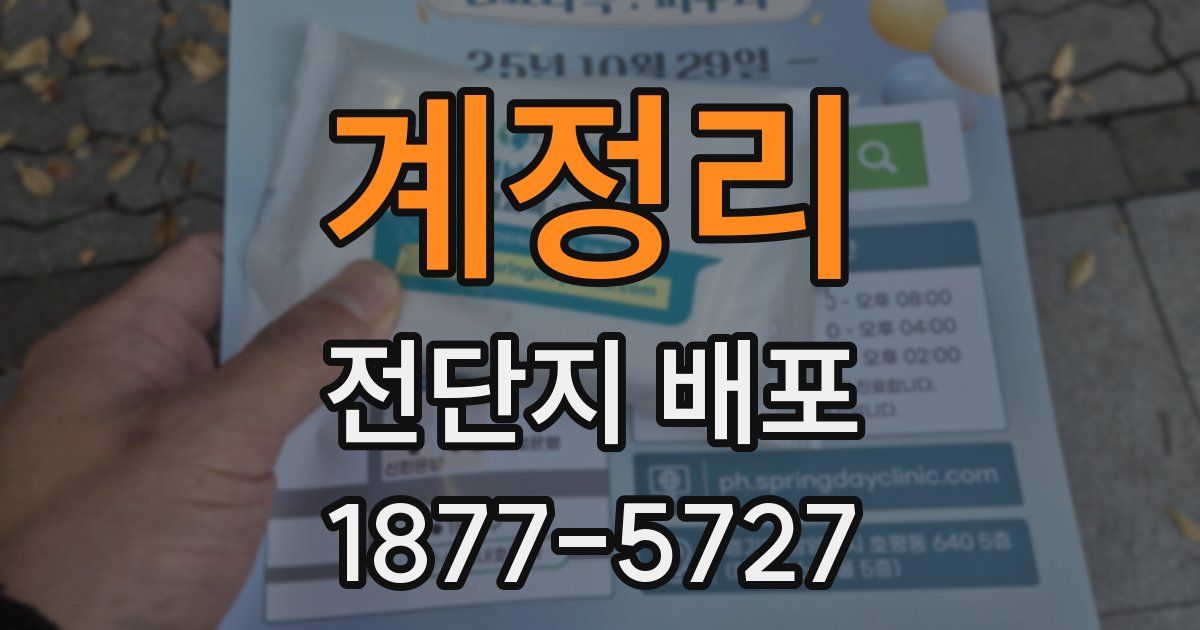 계정리 전단지 배포