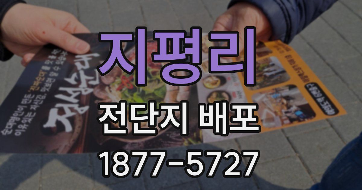 지평리 전단지 배포
