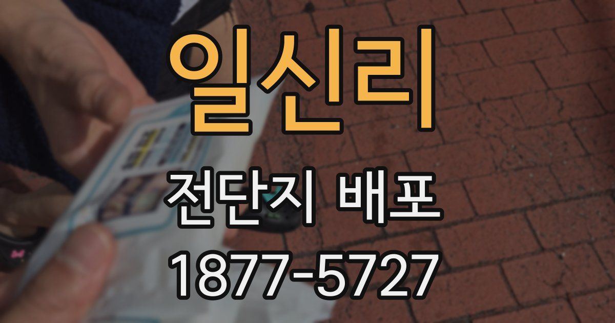 일신리 전단지 배포