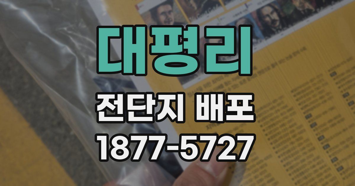 대평리 전단지 배포