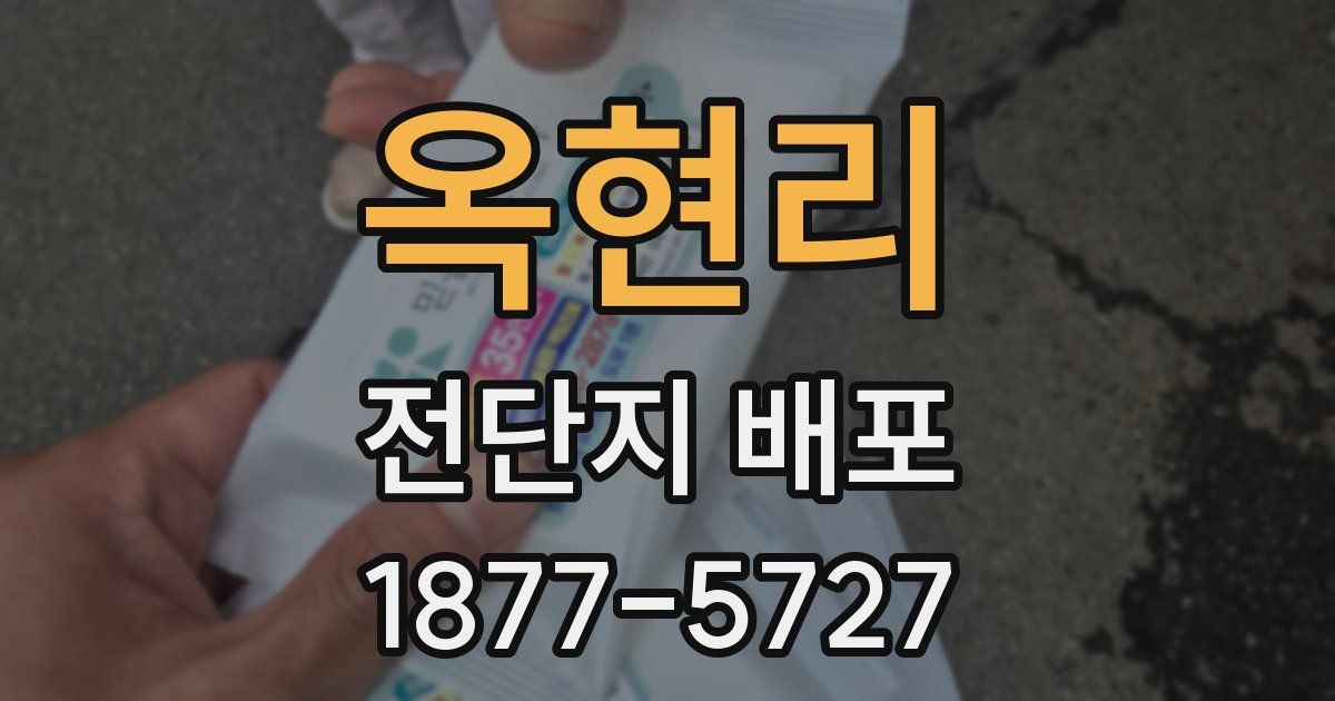 옥현리 전단지 배포