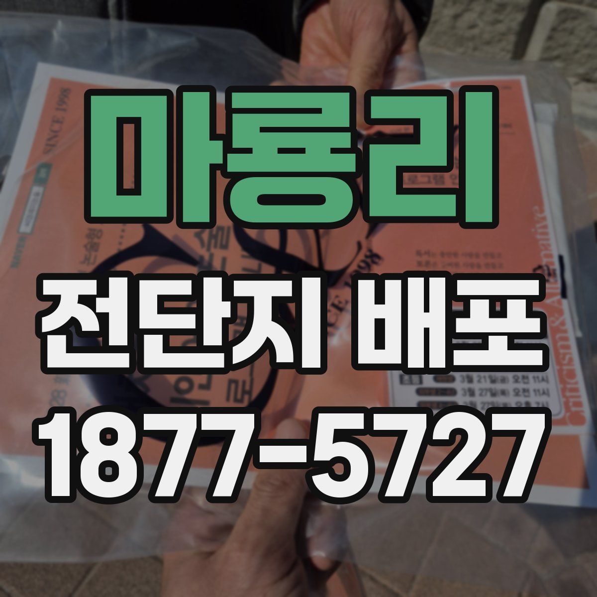 마룡리 전단지 배포