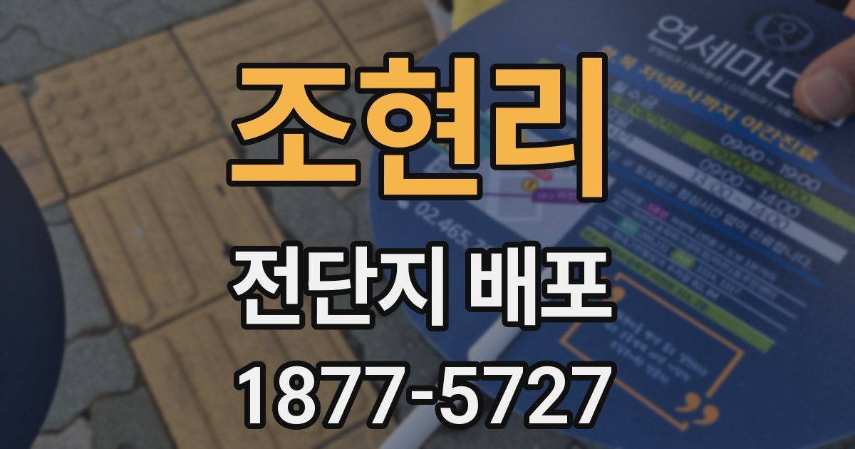 조현리 전단지 배포