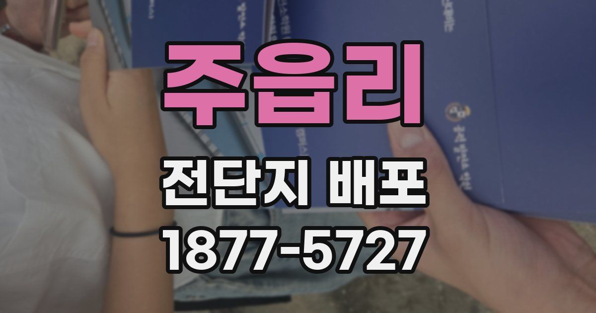 주읍리 전단지 배포